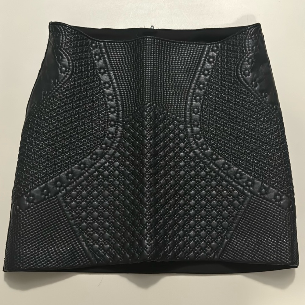 H&M Faux Leather Mini Skirt
